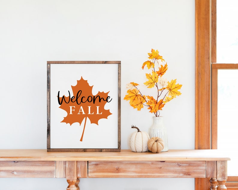 Welcome Fall Printable, Autumn Printable, Fall Decor, Fall Printable, Fall Decorations for the Home, Fall Print, Fall Wall Art Printable image 1