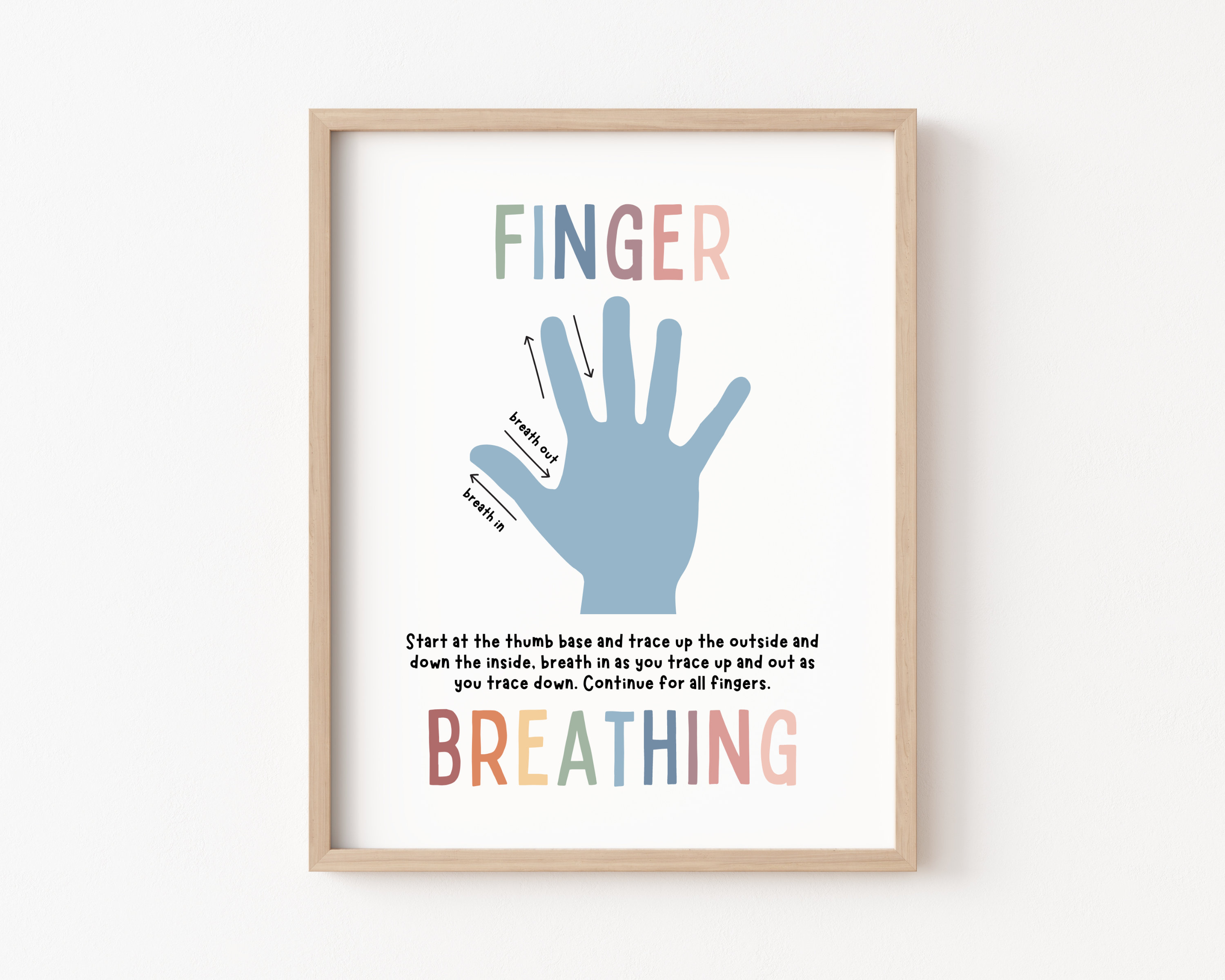 5 Finger Tracing Breathing Exercise Calming Techniques Hand - Etsy Canada