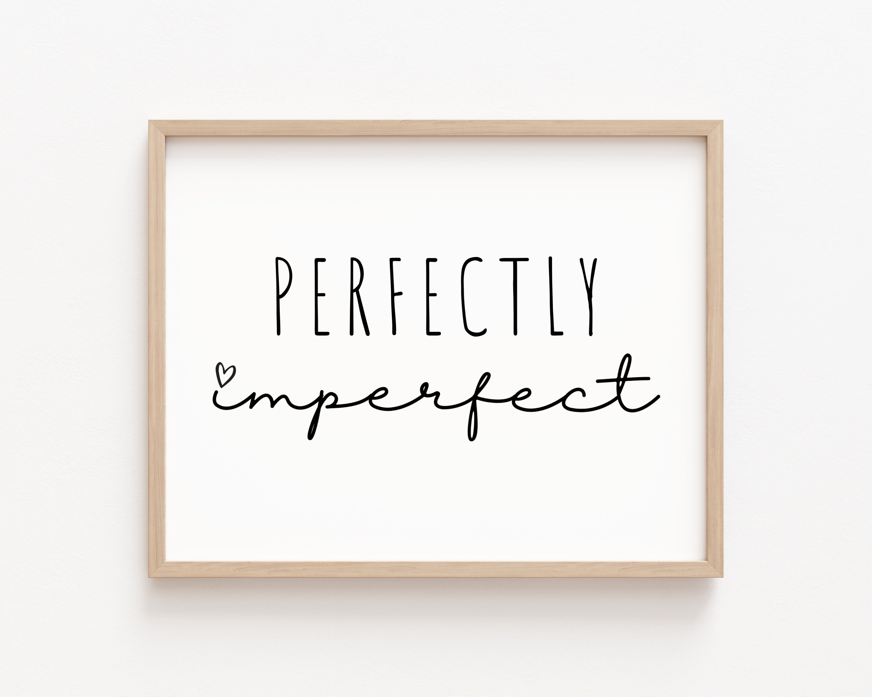 Perfectly Imperfect Printable, Self Esteem Booster, Perfectly Imperfect ...