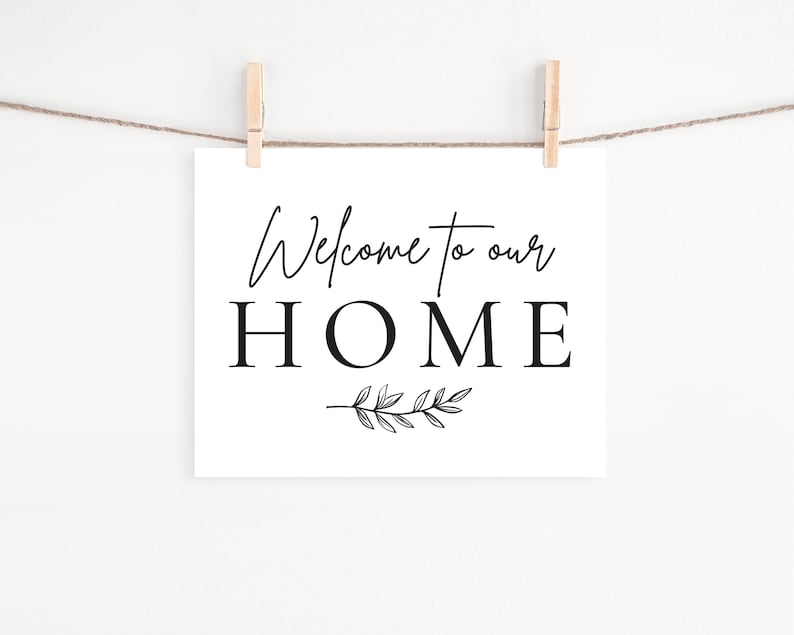 Welcome to Our Home Printable, Entry Way Wall Decor, Modern Farmhouse ...