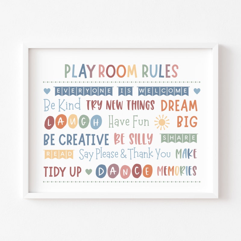Playroom Rules - Etsy