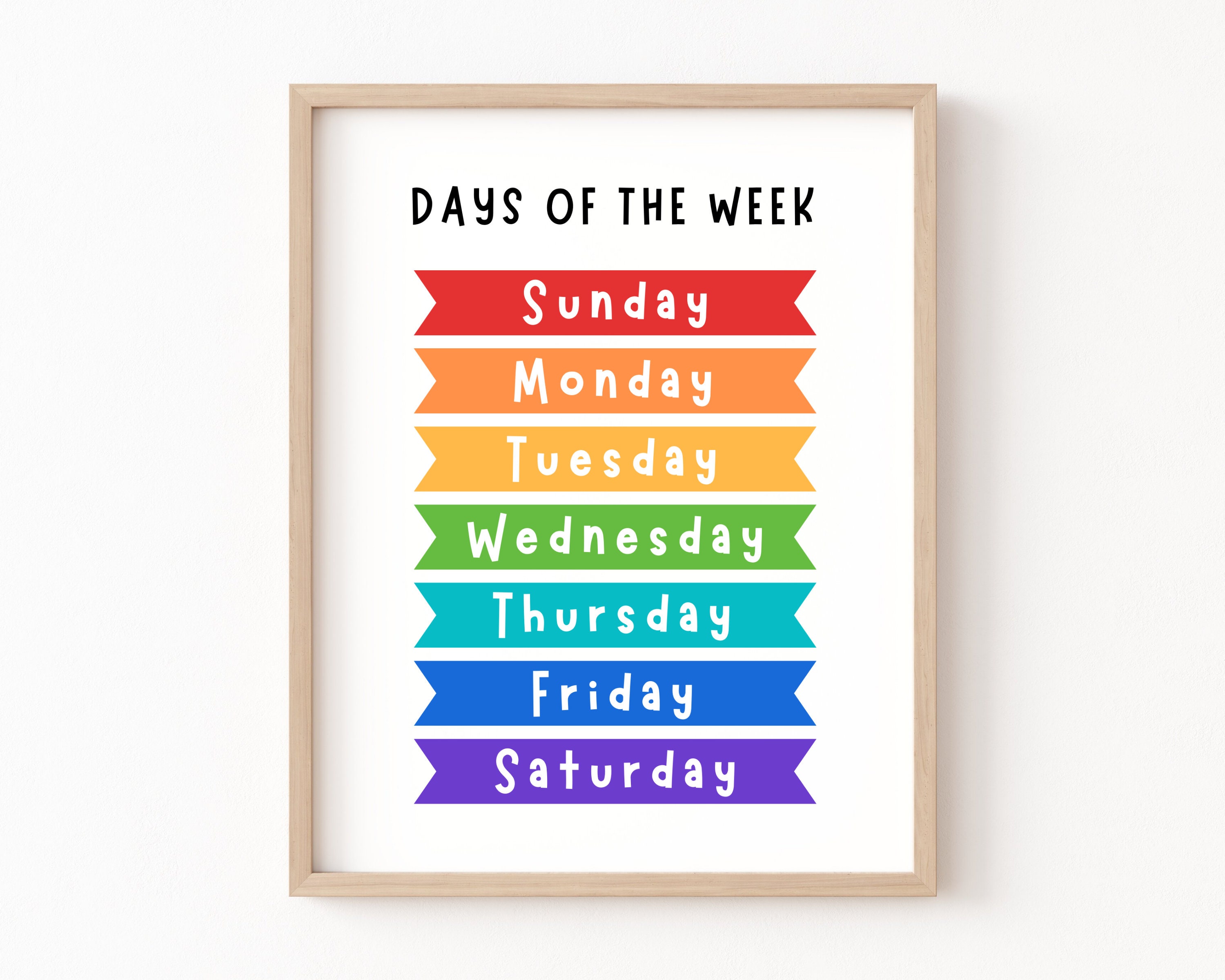 Digital Days of the Week Stickers - Colorful