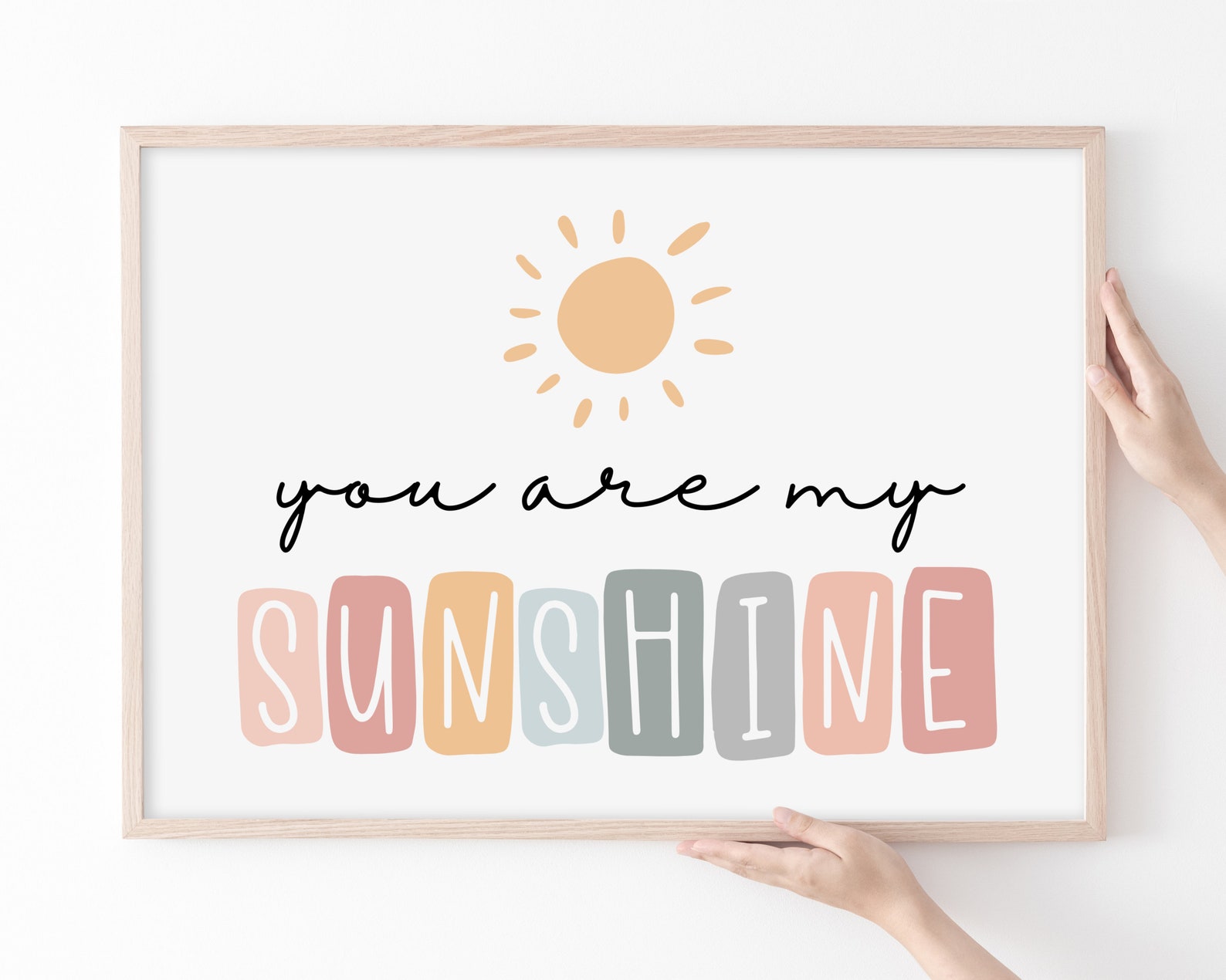 You Are My Sunshine Print Nursery Wall Art Boho Nursery - Etsy