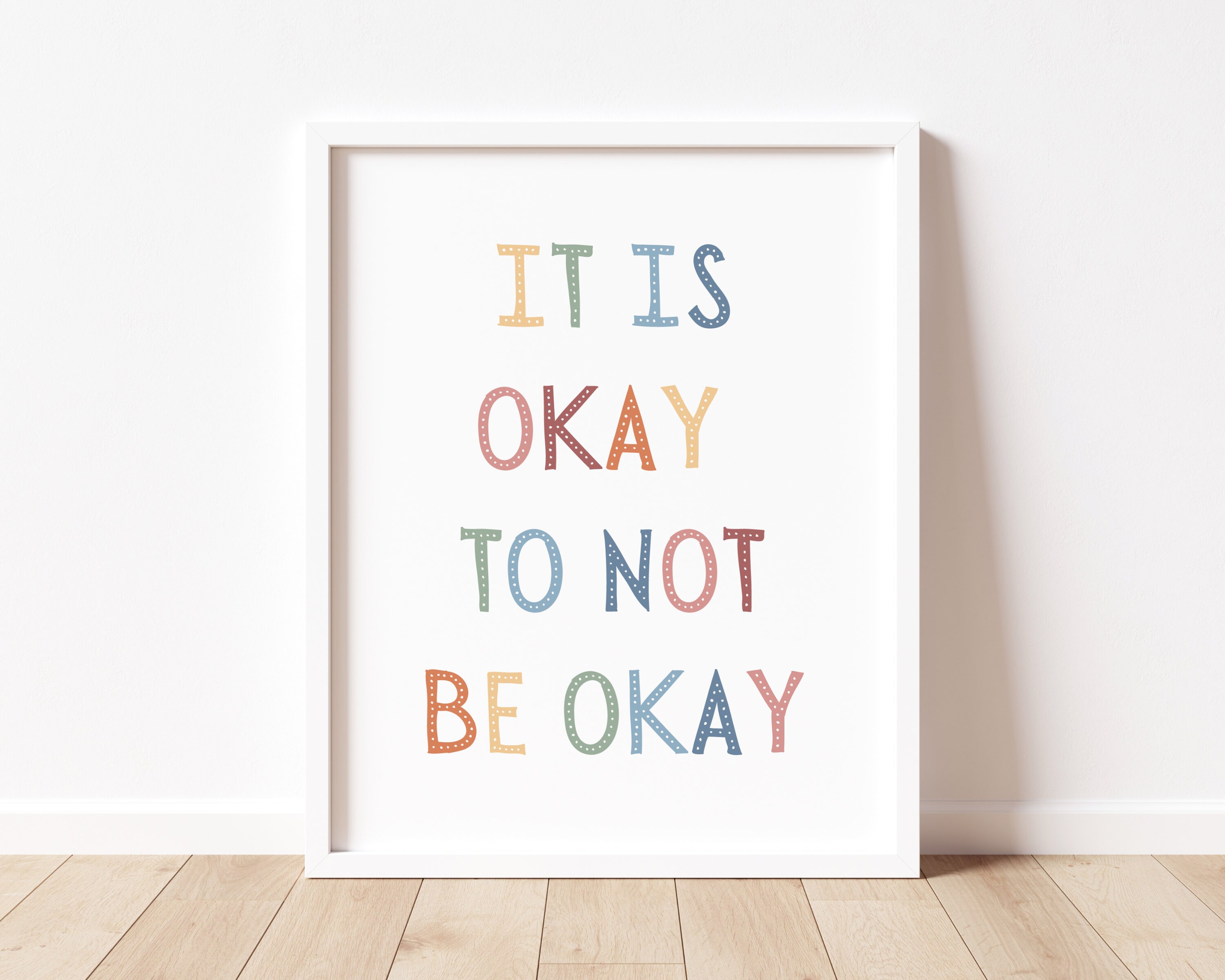It's Okay to Not Be Okay Poster, Boho Classroom Decor, Classroom ...