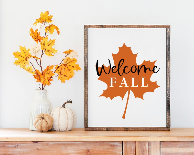 Welcome Fall Printable, Autumn Printable, Fall Decor, Fall Printable, Fall Decorations for the Home, Fall Print, Fall Wall Art Printable image 7