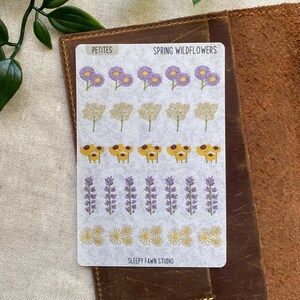 Frühling Wildblumen Washi Aufkleber | petites Kollektion | mini Blumen Thema Aufkleber für Planer, illustrierte Washi Deko Aufkleber für Hobonichi