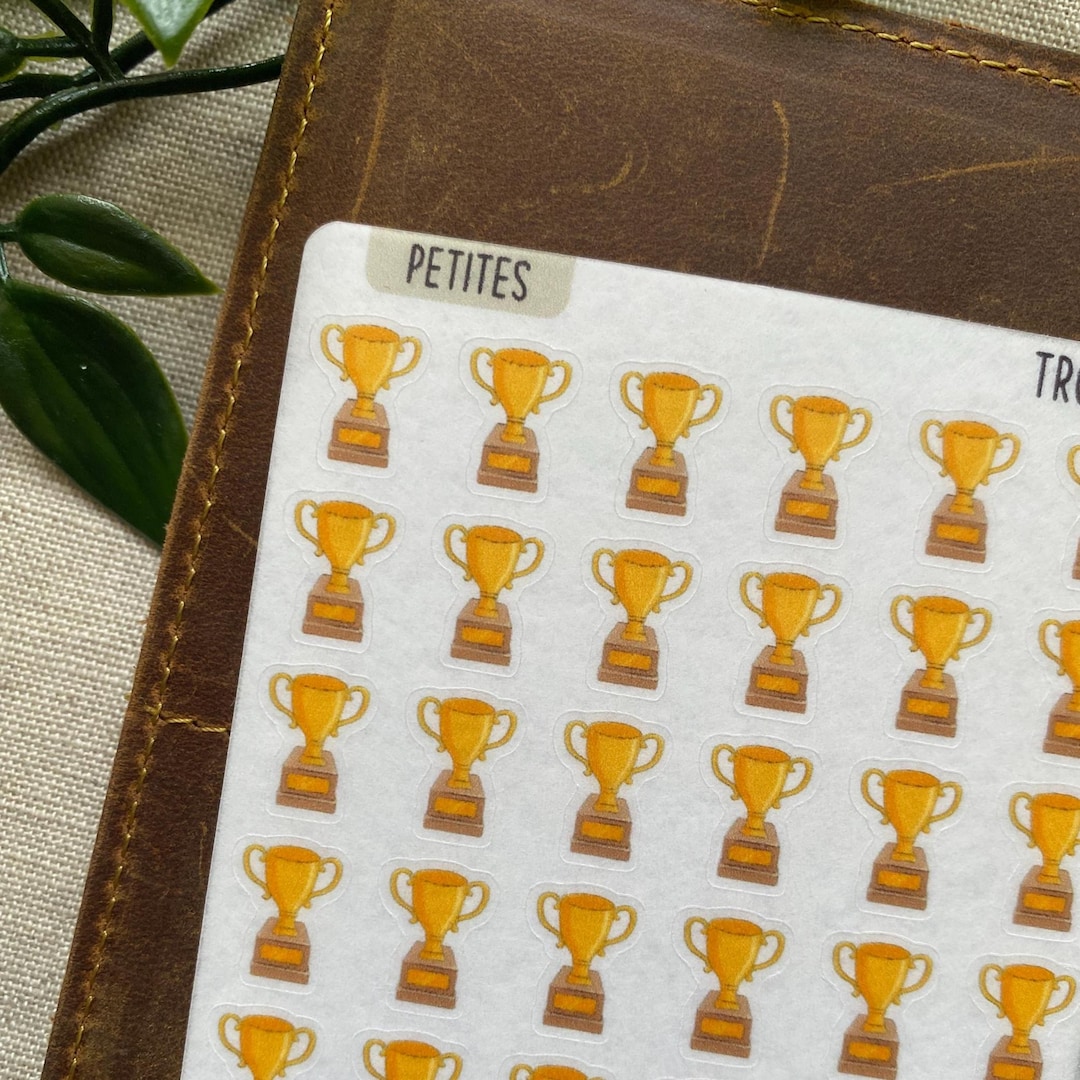 Trophy Washi Stickers | Small Trophy Icon Stickers, Sports Award ...