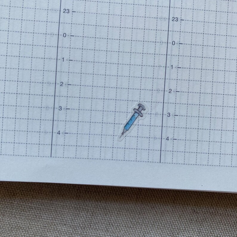 Syring Sticker Syringe Washi Stickers | Small Medical Appointment Icon Sticker, Doctor ...