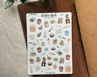 tiny deco stickers | transparent cottagecore, minimalist mini planner stickers, inspired by japanese stationery for journals hobonichi