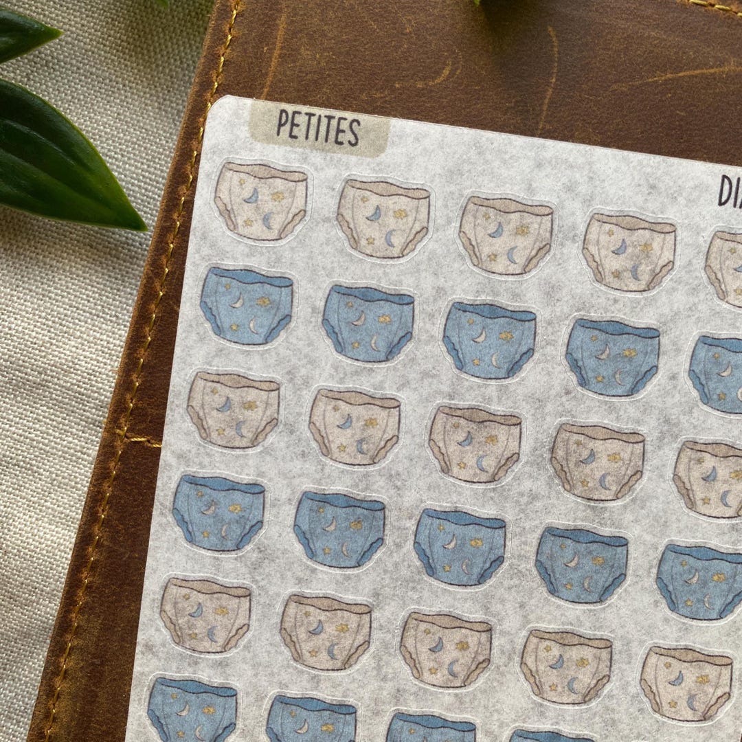 Diaper Washi Stickers | Small Baby Icon Sticker, Parenting Planner ...