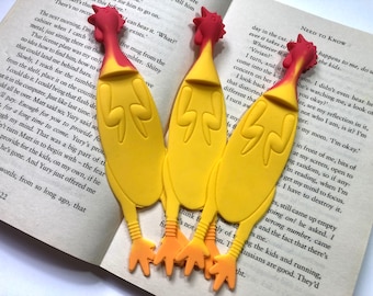 Silicone Chicken Animal Bookmark, Farmer Gardener Page Saver, Book Gift