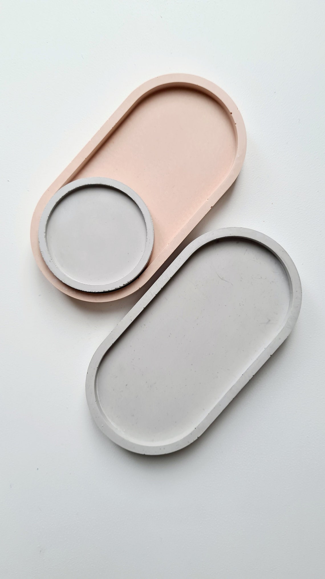 Concrete Oval Tray Trinket Tray Jewellery Dish Etsy