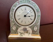Wedgwood Mantle Table quartz clock.Humming Birds design.Excellent Condition.