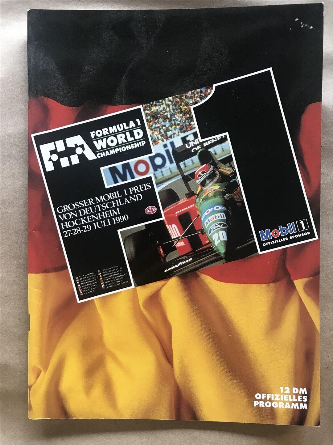 1990 Programme Box Applications Program Formula One F1 Grand Prix Germany 1990 Official FIA Programme ...