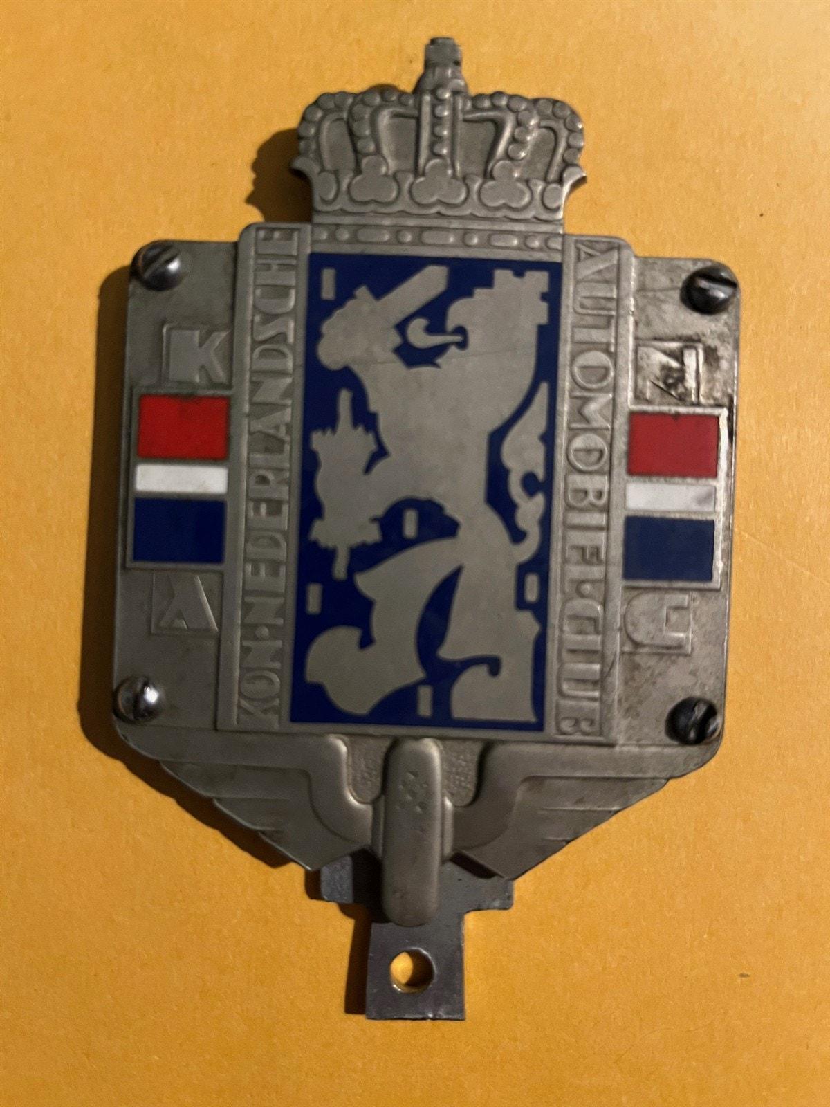 Badge Automobile Auto Car Club Netherlands Kon Nederlandsche Auto 