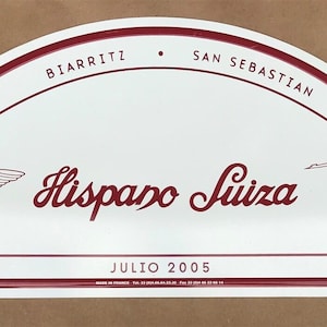 Rally plate auto car rallye Hispano Suiza 2005 Rallye Biarritz San Sebastian