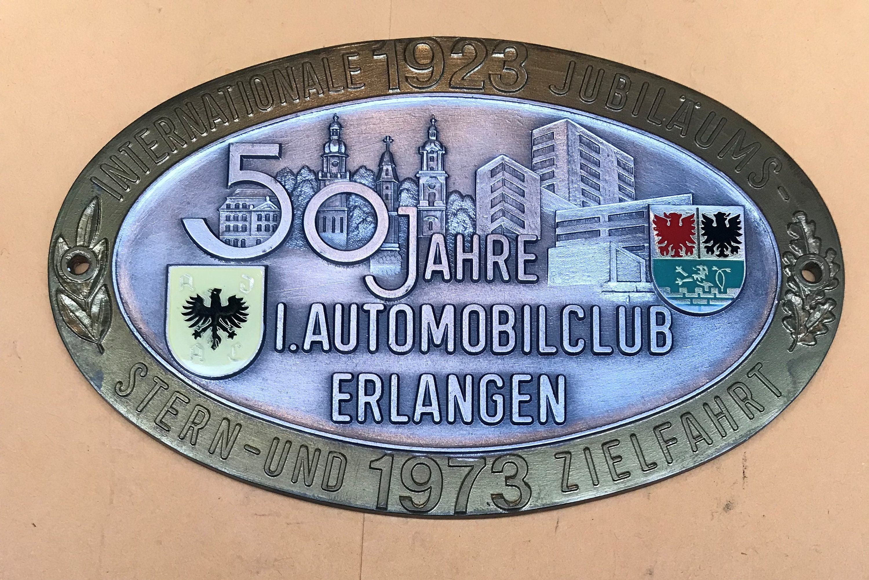 Badge Auto Car German Rally 286 1973 50 Years Automobilclub Erlangen ADAC -   Canada