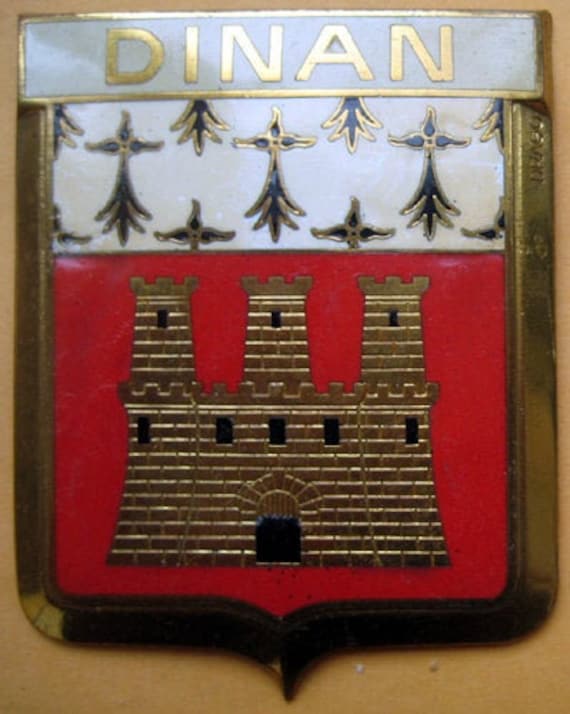 Badge Dinan France French Auto Car NOS 1950s Original Made of