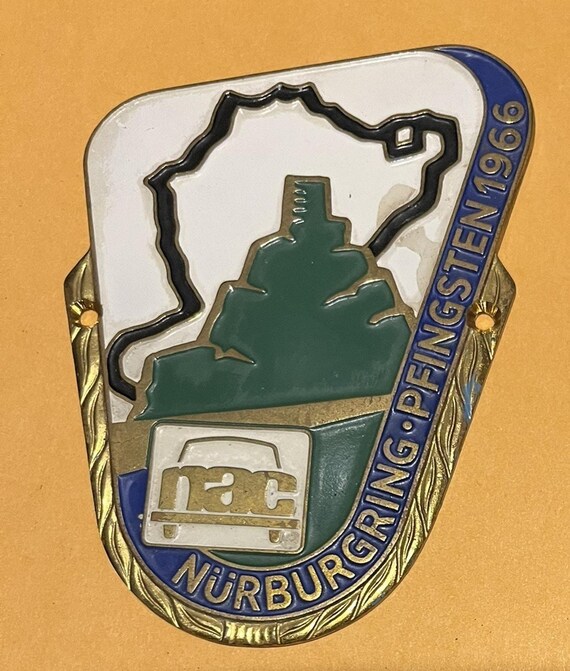 Badge Auto Car German Rally Tour Club Grille Plaque 1966 #1183