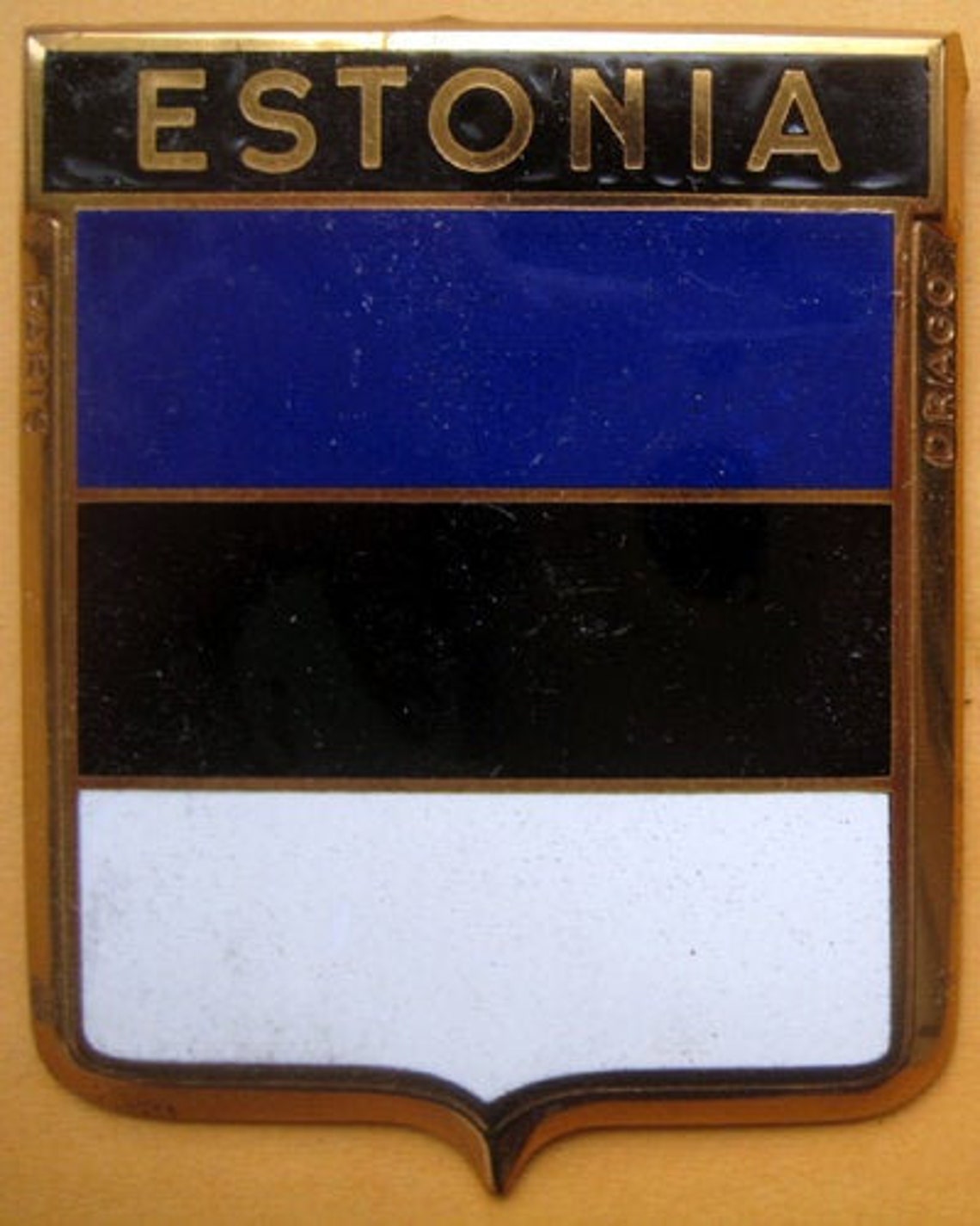Badge Estonia Estonian Auto Car NOS 1950s Original Made of Etsy