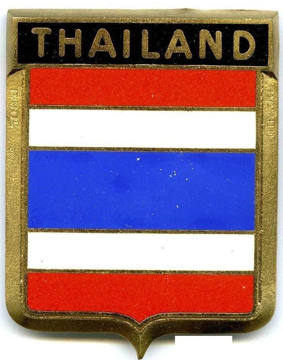 Badge Thailand Asia Asian Auto Car NOS 1950s Original Made of