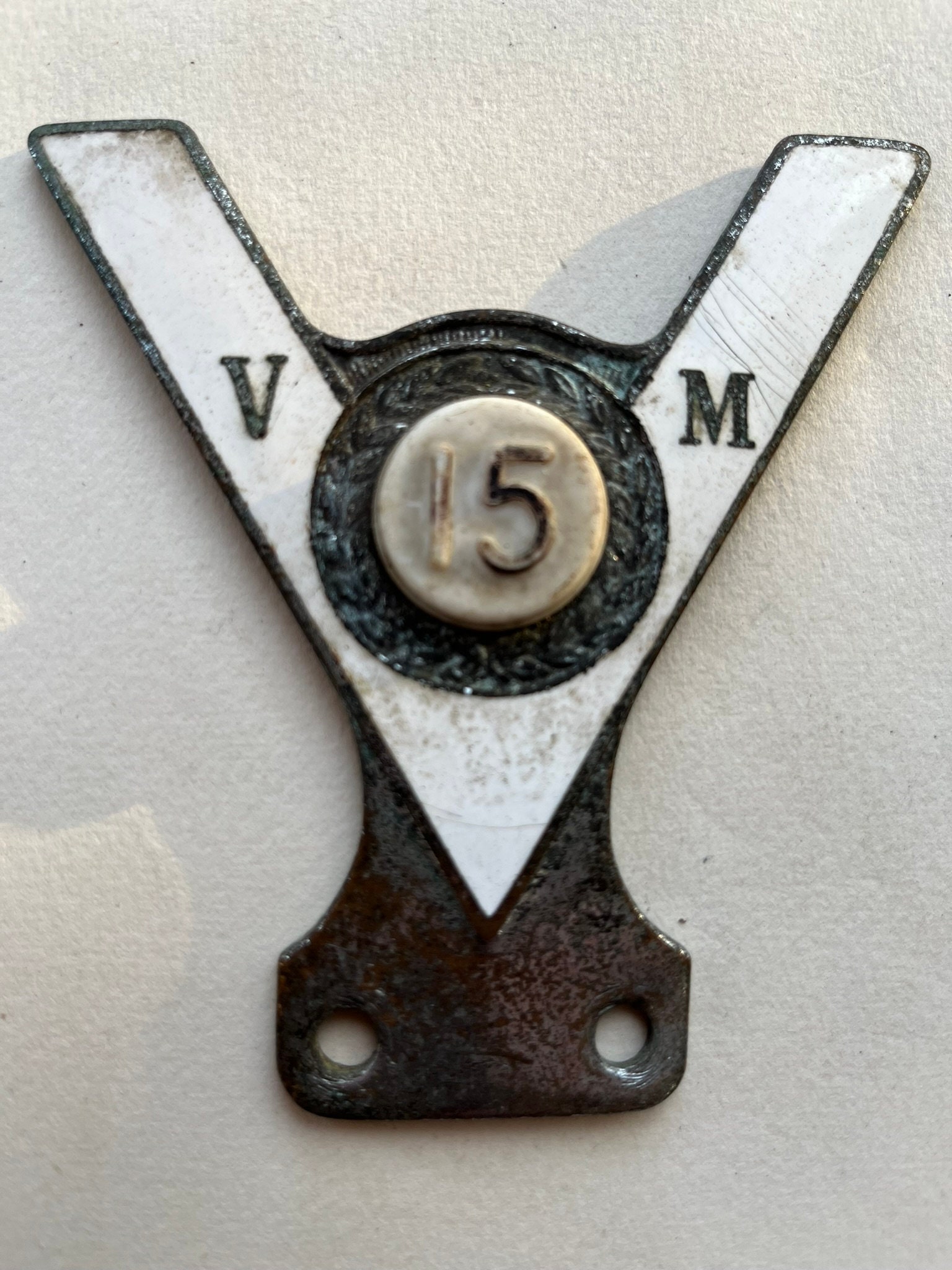 Badge Automobile Auto Car Club Great Britain VM 15 Veteran