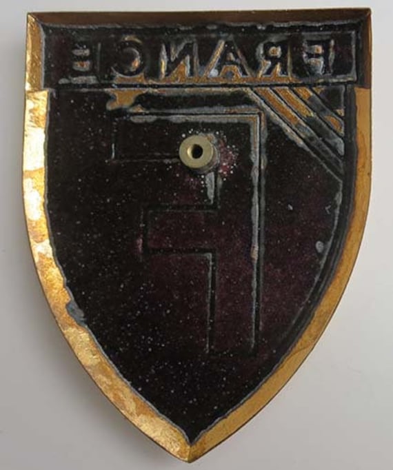 Badge Monaco 326 France French Auto Car NOS 1950s Original Made of