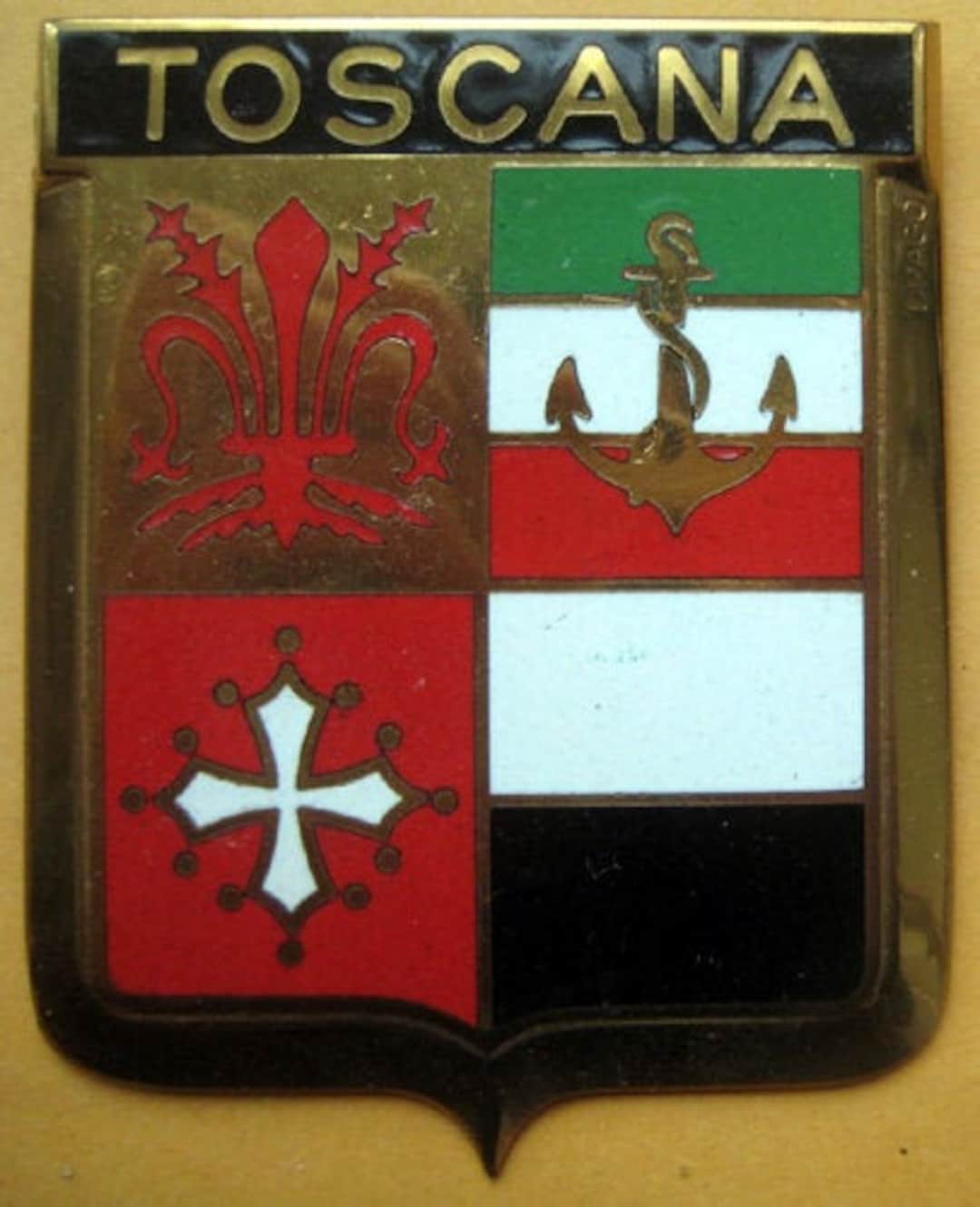 フランス　DRAGO製　オートモービル　ビンテージバッジ Badge Toscana Tuscany Italia Italy Italian Auto Car NOS 1950s