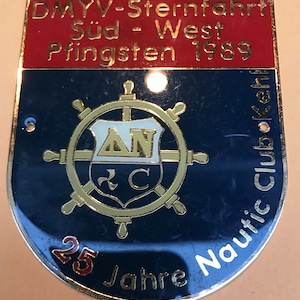 Badge auto car German rally #248 1989 DMYV Sud-West Pfingsten Rallye