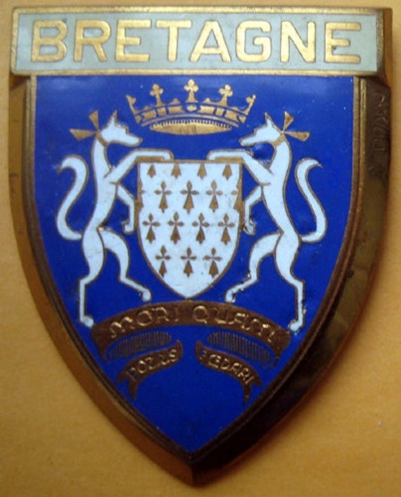 Badge Bretagne Brittany France French Auto Car Drago 1950s 