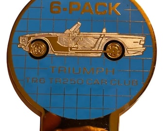 Badge auto car Triumph 6-Pack Triumph TR6 TR250 Car Club British auto car maker