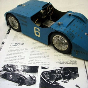 Bugatti tank type t32 automobile 1/13.5 scale limited hand made model image 7