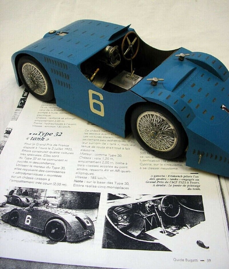 Bugatti tank type t32 automobile 1/13.5 scale limited hand made model image 7