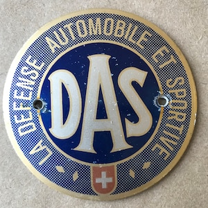Badge automobile auto car club Switzerland La Defense Automobile Sportive DAS B Durchmesser: 65 mm, 2 Montagelöcher