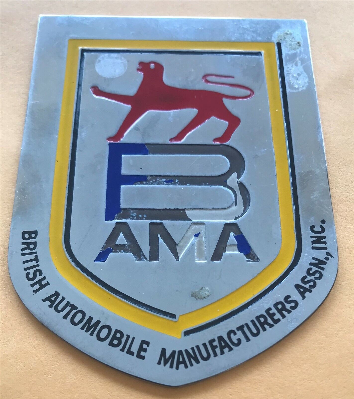 Badge automobile auto car club Great Britain Bama British Auto Car Manufacturers