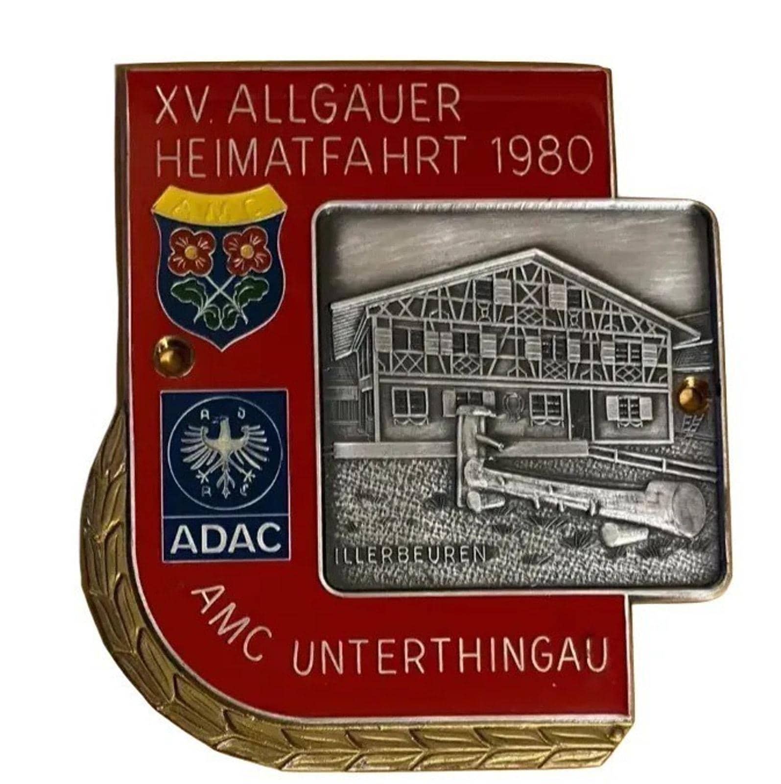 Badge Auto Car German Rally Tour Club Grille Plaque 1980 #1767 AMC