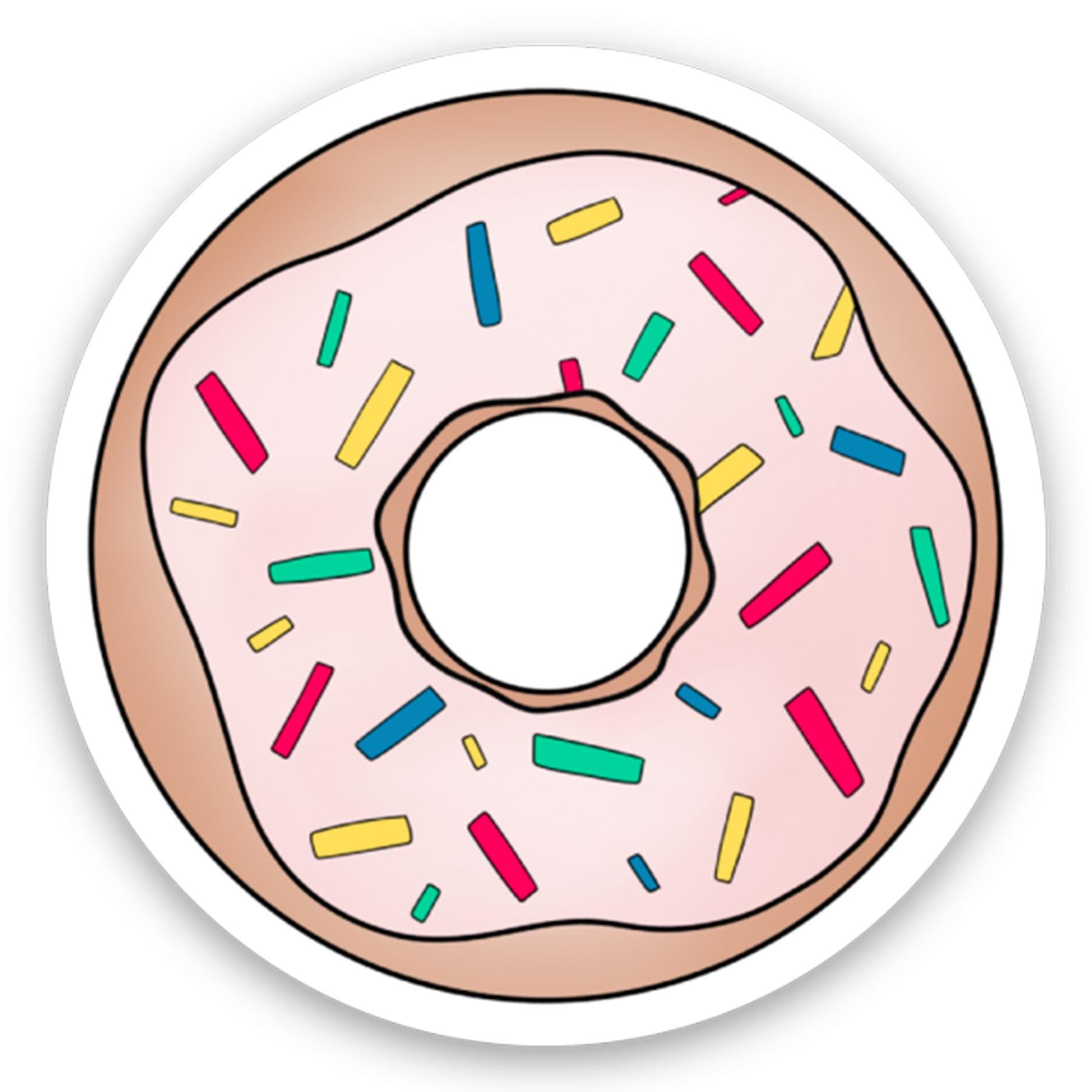 Simple Donut Basic Sticker Donut Sticker - Etsy
