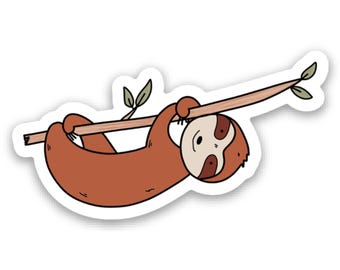 Baby Sloth Sticker - Set of 5 Stickers