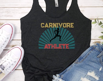Carnivore Athlete T-Shirt Meat Shirt Running T-Shirt Bacon Shirt Meat Lovers Gift Carnivore T-shirt Keto Shirt Tank Top Low Carb