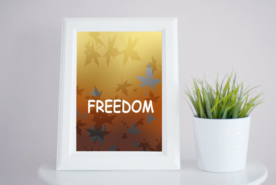 FREEDOM Wall Art DESCARGAR DIGITAL Etsy
