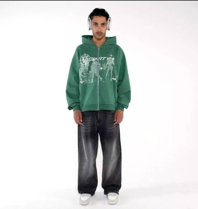 Hoodie Hip Hop Sweatshirt Full Back Vicinity Hood Printed Etsy