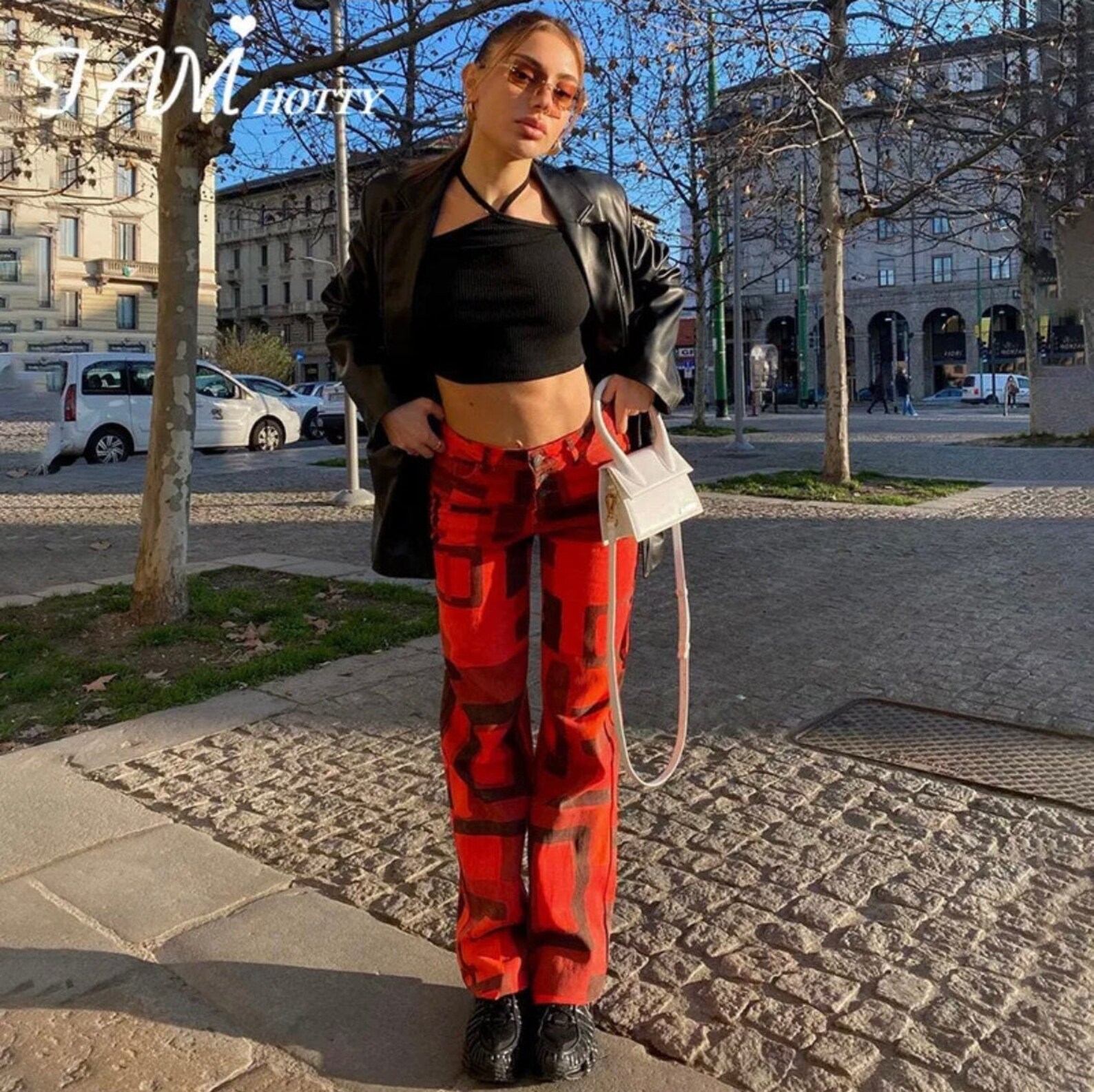 Retro Harajuku Print Y2K Straight Sweatpants Women Korean Etsy