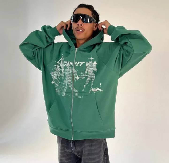Hoodie Hip Hop Sweatshirt Full Back Vicinity Hood Printed Etsy