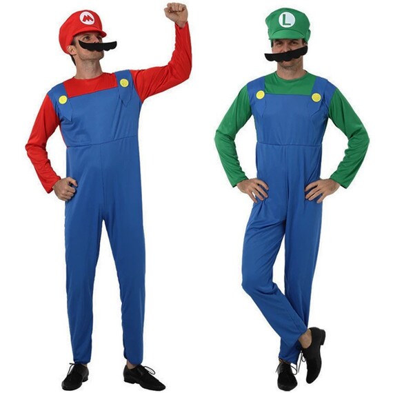 Super Luigi Mari Brothers Costumes Tuta Cosplay Mari LUIGI Bros Family  Adult Kids Costume di Halloween Fancy Party Dress Suit Divertente -   Italia