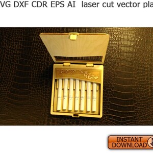 Cigarette Lighter Holder case svg pdf Leather laser Cut file