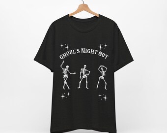 Ghoul's Night Out Skeleton T-shirt, Halloween Bachelorette Tee