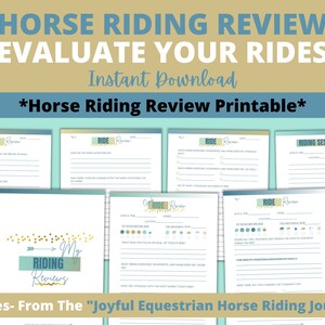 Equestrian Ride Review Pages: Horse Riding Planner (PDF Download)