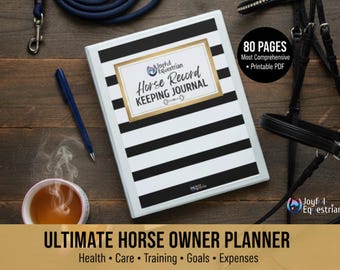 Equine Health Planner: Horse Record Keeping Journal (Printable PDF)