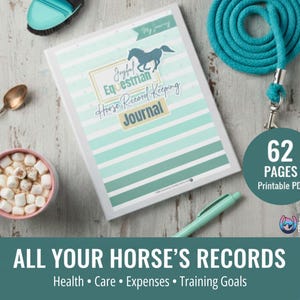 Equestrian Horse Record Binder: Equine Health & Training Planner (PDF)