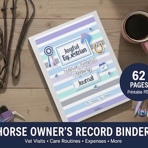 Printable Horse Record Keeping Binder: Equine Health & Training Planner (PDF) image 1